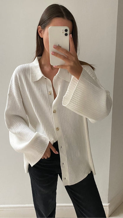 Long Sleeve Cardigan - Moonbeam