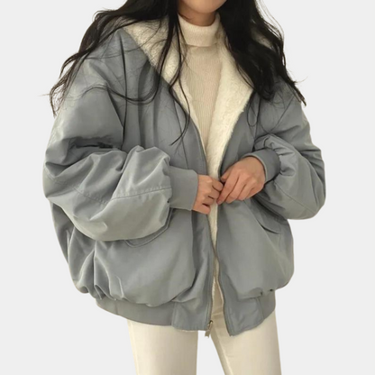 Women's Short Hooded Winter Coat - Stylish Warm Jacket for Cold Weather