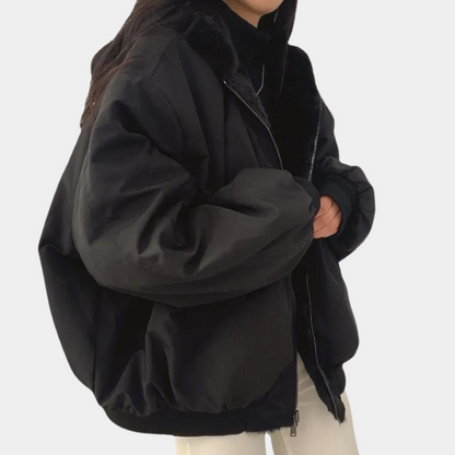 Women's Short Hooded Winter Coat - Stylish Warm Jacket for Cold Weather
