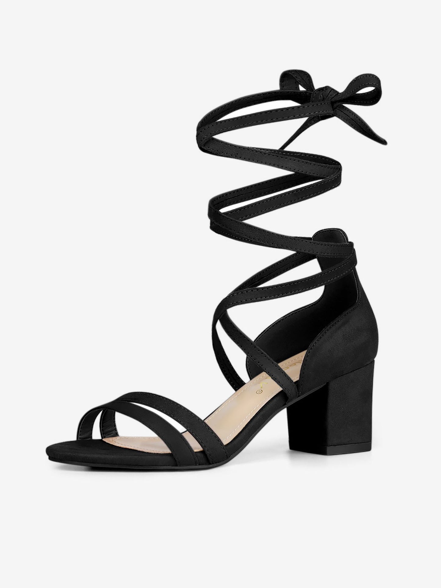 Open Toe Lace-Up High Heel Sandals