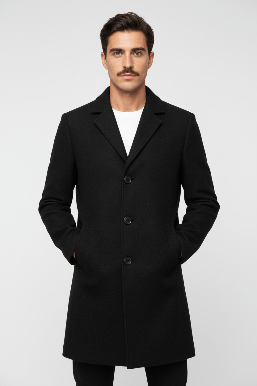 Men's Elegant Winter Trench Coat | Stylish and Warm Outerwear for Cold Weather