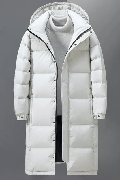 Men's Warm Insulated Hooded Trench Coat for Cold Weather