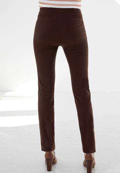 Easy Fit Slim Leg Trouser - Chocolate