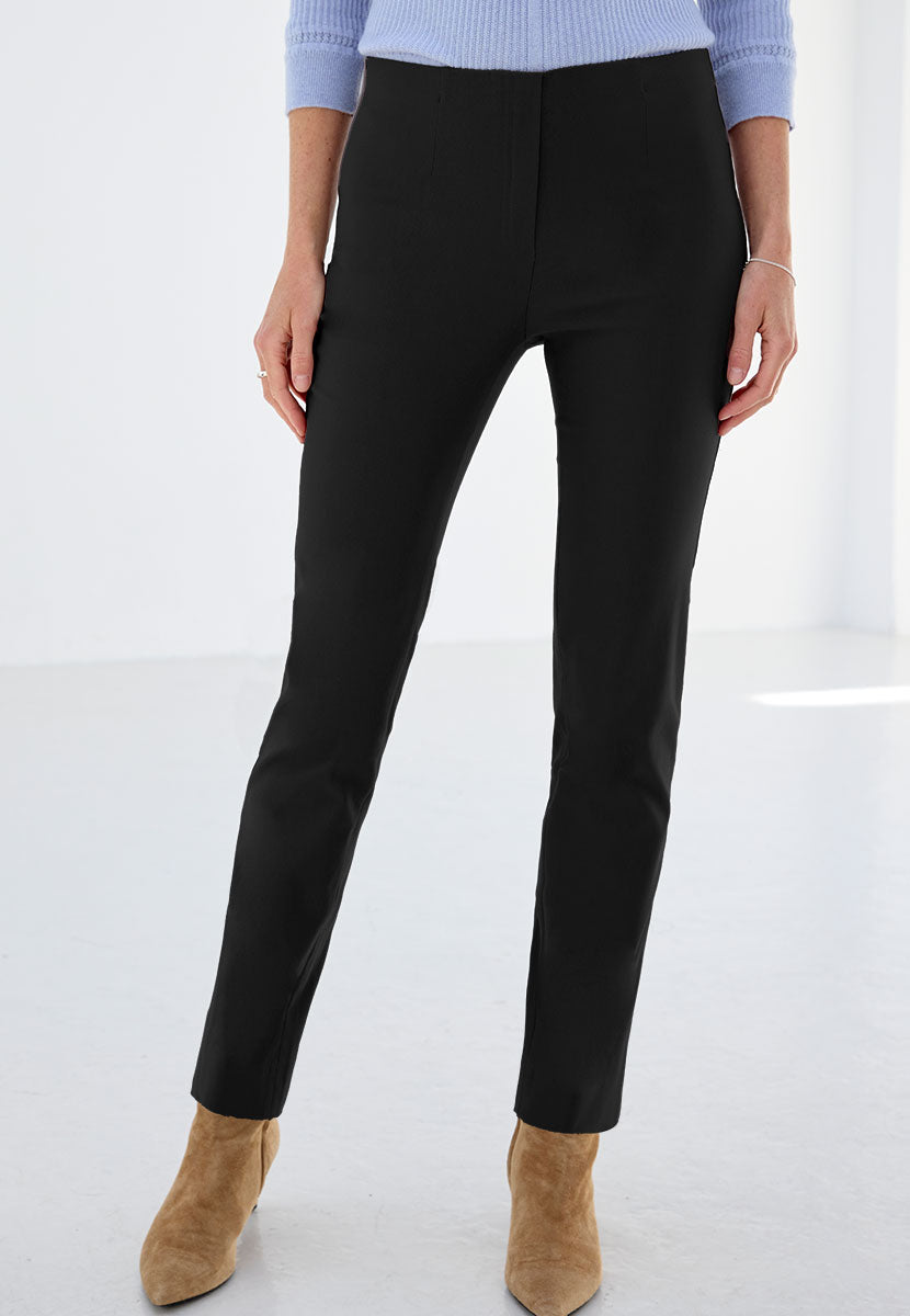 Easy Fit Slim Leg Trouser - Black