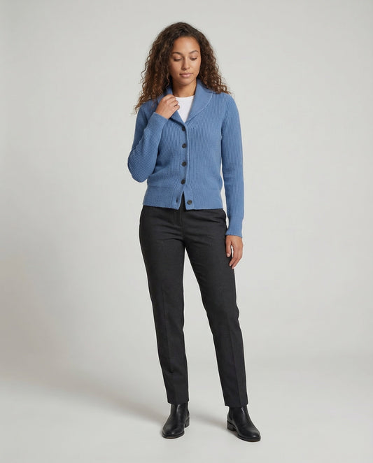 Lapel Collar Knit Cardigan