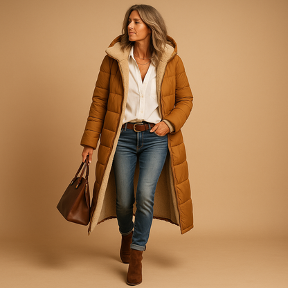 Women's Quilted Long Padded Winter Coat for Ultimate Warmth
