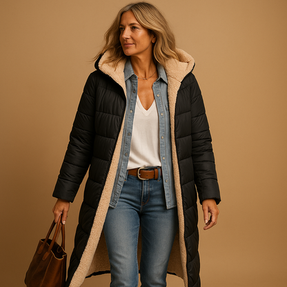 Women's Quilted Long Padded Winter Coat for Ultimate Warmth