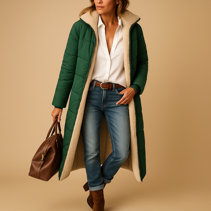 Women's Quilted Long Padded Winter Coat for Ultimate Warmth