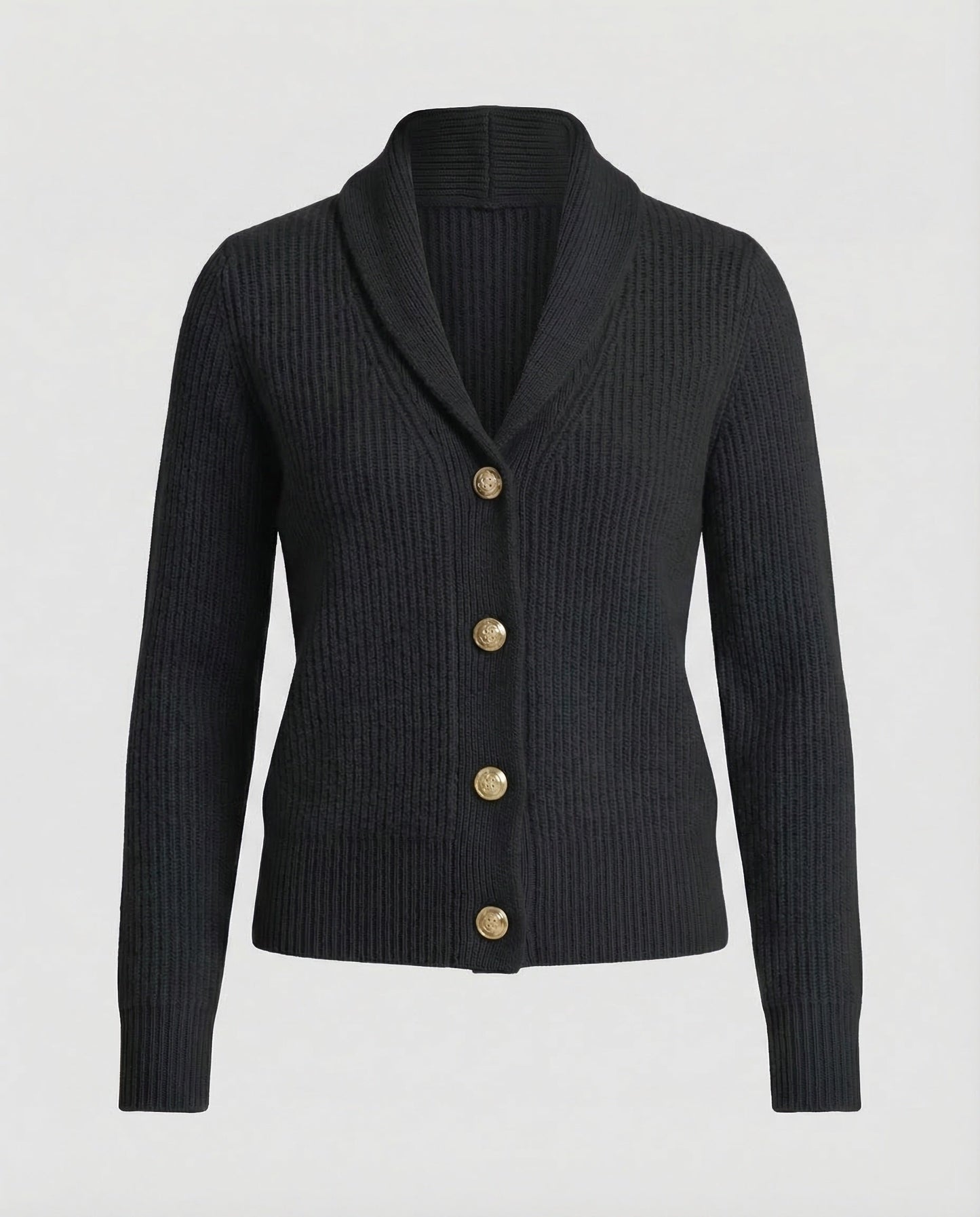 Lapel Collar Knit Cardigan