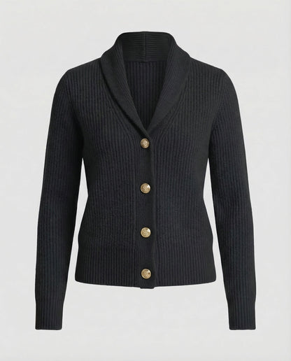 Lapel Collar Knit Cardigan