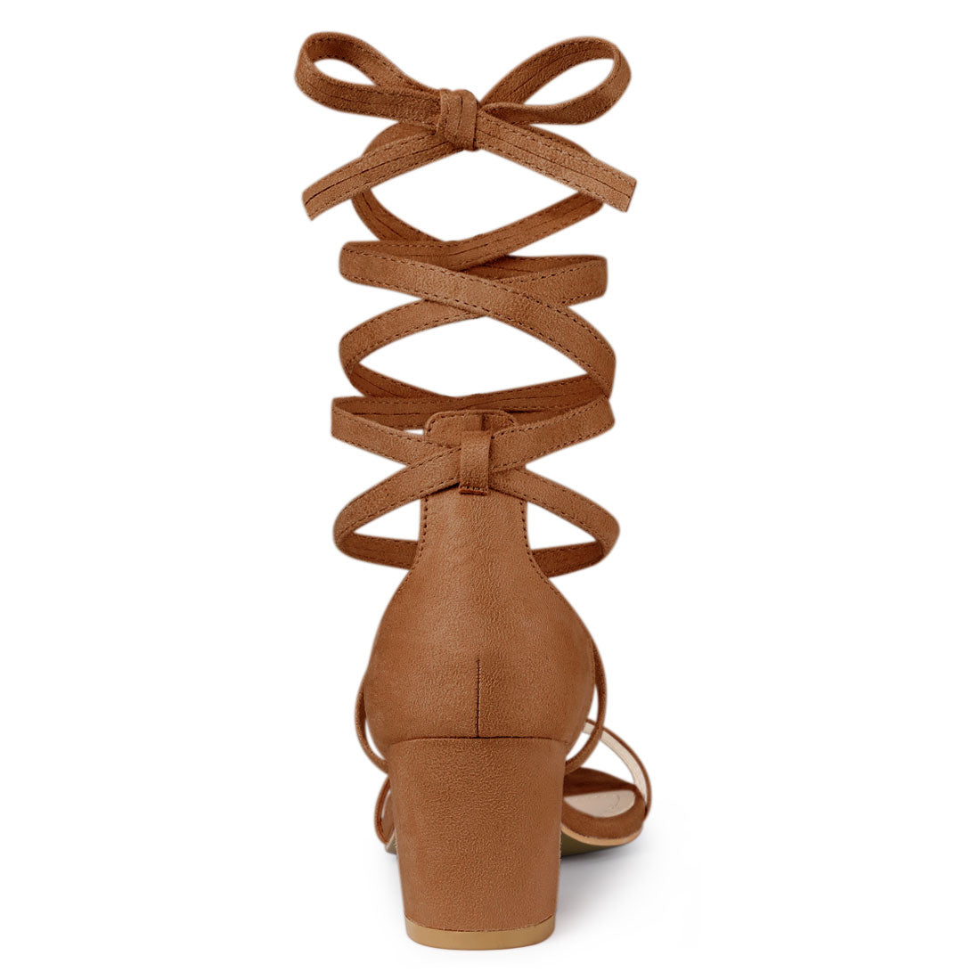 Open Toe Lace-Up High Heel Sandals
