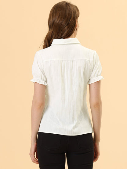 Solid Cotton Blouse Shirt